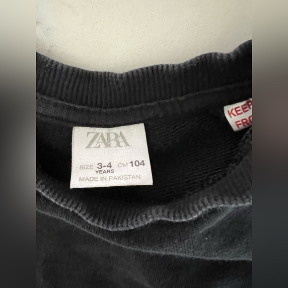 Zara Kids Sweatshirt Size3T Black With Pockets - Picture 11 of 12